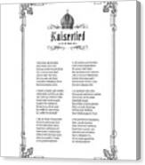 Kaiserlied - German Canvas Print