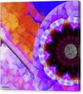 Kaleidoscope Moon For Children Gone Too Soon Number - 5 Flame And Flower Canvas Print
