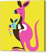 Kangaroo And Baby Canvas Print