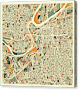 Kansas City Map 1 Canvas Print