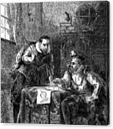 Kepler And Brahe At Work Together Canvas Print