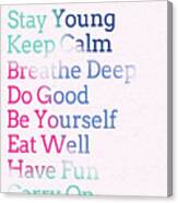 Key To Happiness Ii Hot Pink Canvas Print