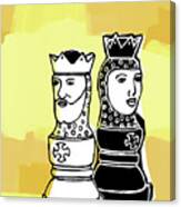King And Queen Of Chess Canvas Print