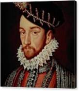 King Charles Ix Of France 1550-74, 1561, Oil On Panel. Canvas Print