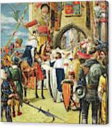 King Henry V?s Triumphal Return To London After His Victory At Agincourt Canvas Print