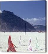Kites At Ipanema Beach, Brazil Canvas Print