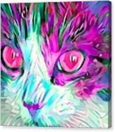 Kitty Love Pink Eyes Canvas Print