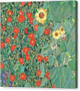 Klimt-garden Of Sunflowers Canvas Print