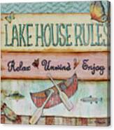 Lake House Rules Canvas Print