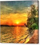 Lake Sunset Canvas Print