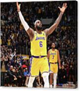 Lebron James Breaks All-time Scoring Record Canvas Print