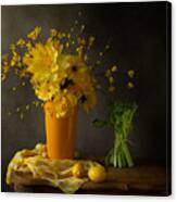 Lemons And Celery Canvas Print