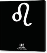 Leo Print 2 - Zodiac Signs Print - Zodiac Posters - Leo Poster - Black And White - Leo Traits Canvas Print