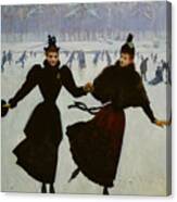 Les Patineuses The Skaters Canvas Print