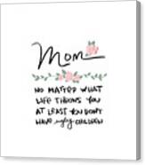 Letter To Mom Canvas Print