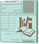Library Card And Books Canvas Print