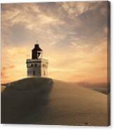 Light House In The Dunes. Canvas Print