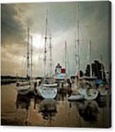 Light In The Storm - Edenton Bay Canvas Print