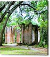 Light Within Church Ruins Canvas Print