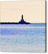 Lighthouse On Lake Canvas Print