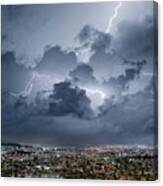 Lightning Over Athens Canvas Print