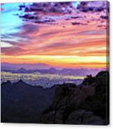 Lights Of Tucson At Sunset Canvas Print
