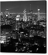 Lights On Montreal City At Night Canvas Print