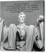 Lincoln By Daniel Chester French Canvas Print