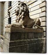 Lion Sculpture - Rathaus Courtyard Entrance Canvas Print