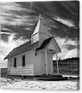 Little Chapel Angry Sky Canvas Print
