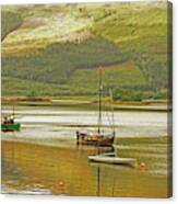 Loch Leven. The Boats At Ballachulish Canvas Print