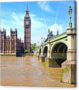 London Westminster Houses Of Parliament Canvas Print