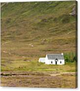 Lonely House In Scotland Canvas Print