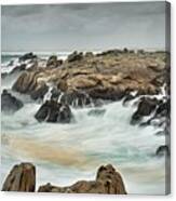 Long Exposure On A Storm On The Coast Canvas Print