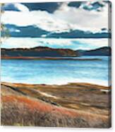 Long Pond In The Autumn Canvas Print