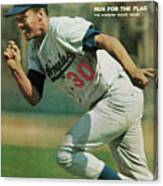 Los Angeles Dodgers Maury Wills... Sports Illustrated Cover Canvas Print