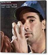 Los Angeles Dodgers Sandy Koufax Sports Illustrated Cover Canvas Print