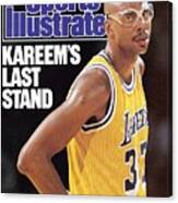 Los Angeles Lakers Kareem Abdul-jabbar Sports Illustrated Cover Canvas Print