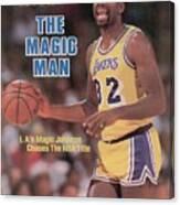 Los Angeles Lakers Magic Johnson, 1985 Nba Western Sports Illustrated Cover Canvas Print