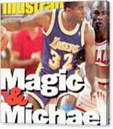 Los Angeles Lakers Magic Johnson, 1991 Nba Finals Sports Illustrated Cover Canvas Print
