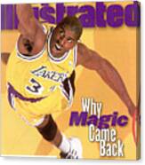 Los Angeles Lakers Magic Johnson Sports Illustrated Cover Canvas Print