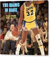 Los Angeles Lakers Magic Johnson... Sports Illustrated Cover Canvas Print