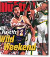 Los Angeles Lakers Vlade Divac, 1995 Nba Western Conference Sports Illustrated Cover Canvas Print