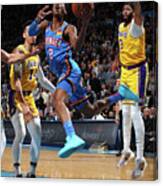 Los Angeles Lakers Vs Oklahoma City Canvas Print