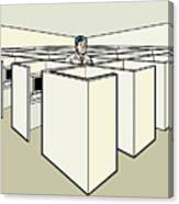 Lost In A Sea Of Cubicles Canvas Print