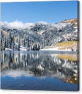 Lower Cataract Lake After The Snow Storm Canvas Print