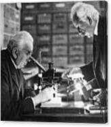 Lumiere Brothers At Work In Laboratory Canvas Print