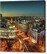 Madrid Cityscape Canvas Print