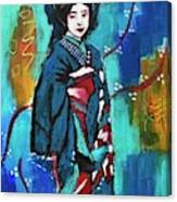 Maiko In Blue Canvas Print