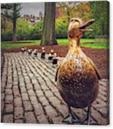 Make Way For Ducklings In Boston Canvas Print